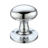Oval Mortice Knob Furniture 62.5mm Rose dia.