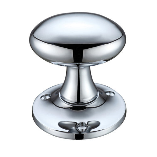 Oval Mortice Knob Furniture 60mm Rose dia.