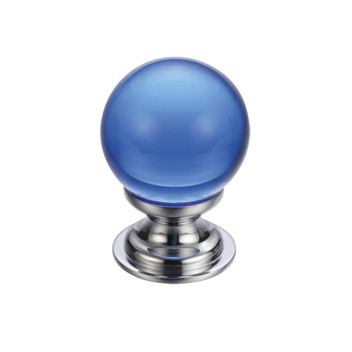 Glass Ball Cabinet Knob - Plain 30mm