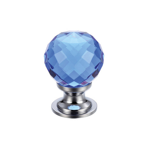Glass Ball Cabinet Knob - Facetted 25mm