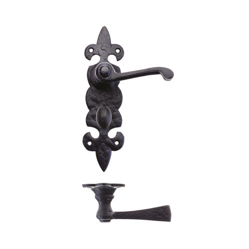 Lever on Fleur de Lys Bathroom Backplate