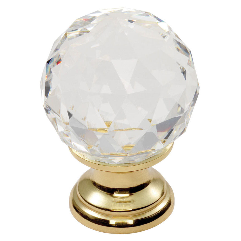 Clear Faceted Knob