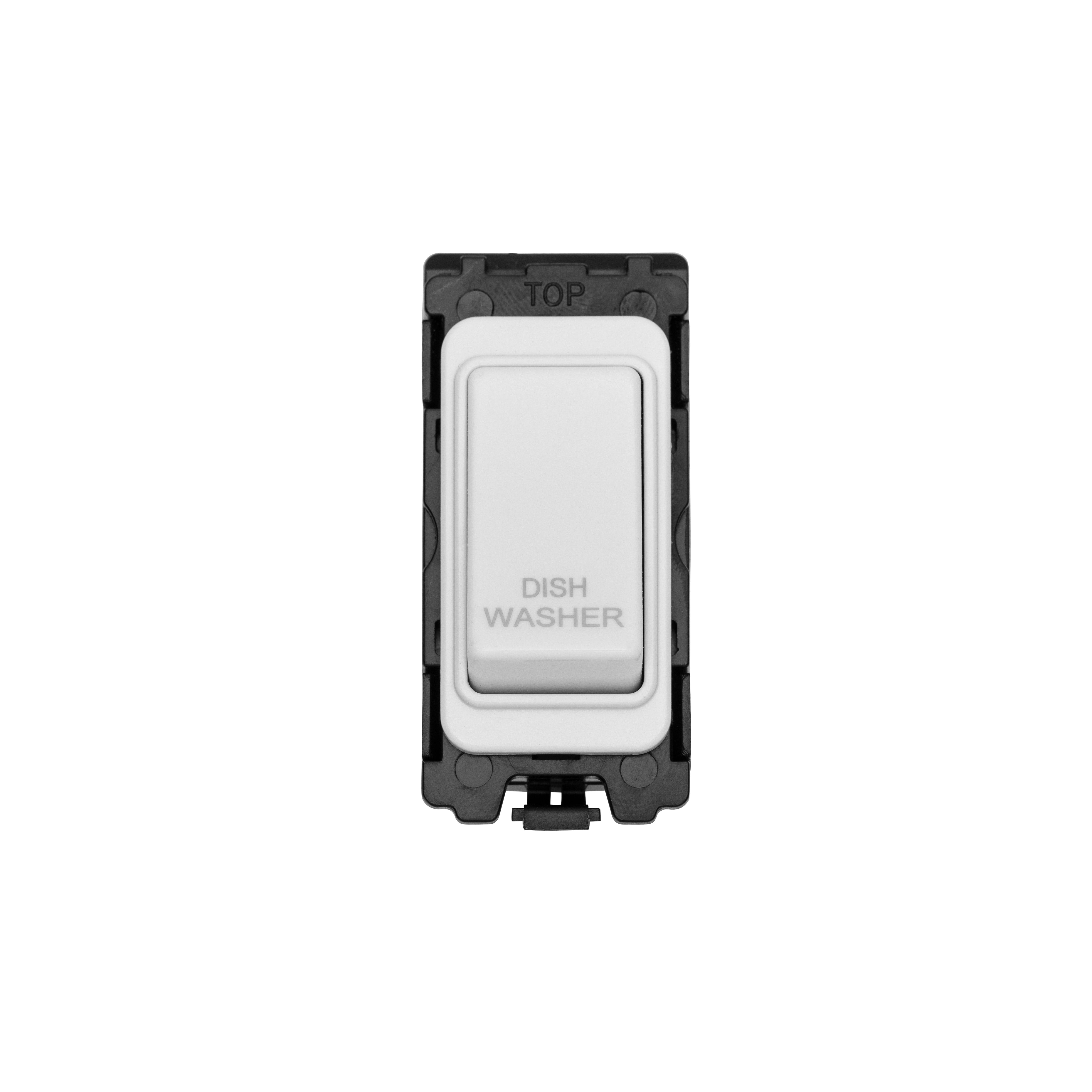 Grid & Modular Dishwasher Switch - Matt White