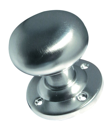 Jedo Mushroom Mortice Door Knobs 57mm Diameter 57mm Satin Chrome