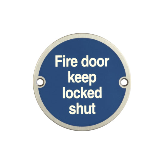 Stainless Steel Fire Door Keep Locked Shut 75mm Satin Stainless Steel