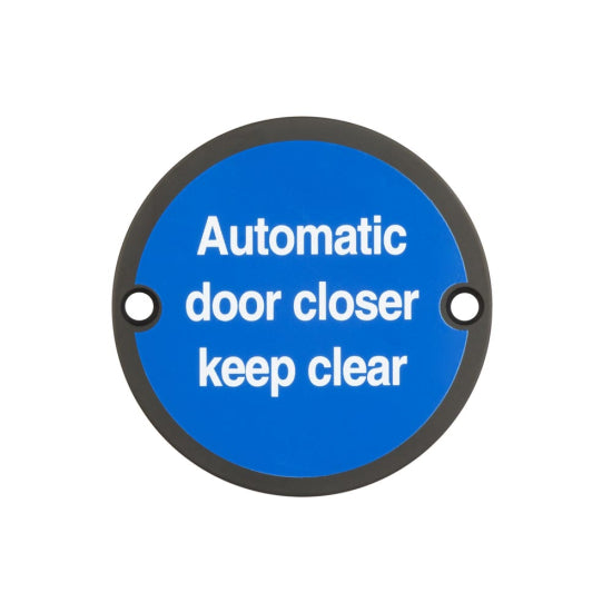 Stainless Steel Automatic Door Closer Keep Clear 75mm Black