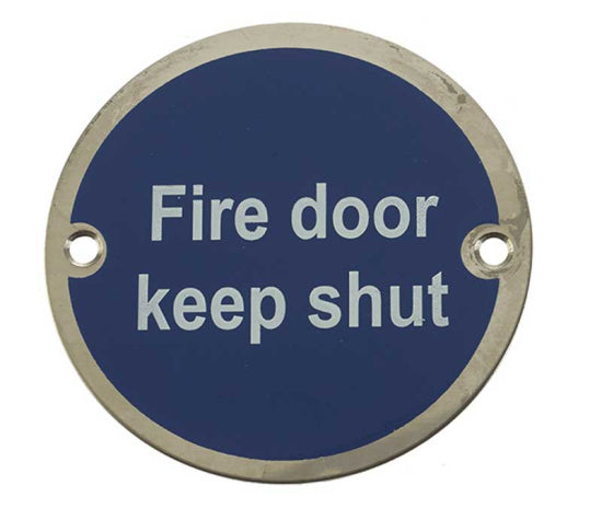 Stainless Steel Fire Door Keep Shut 75mm Polished Stainless Steel