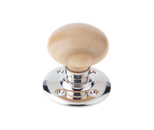 Jedo Pine Mortice Door Knobs Polished Nickel