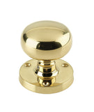 Jedo Mushroom Mortice Door Knobs 60mm Diameter Polished Brass