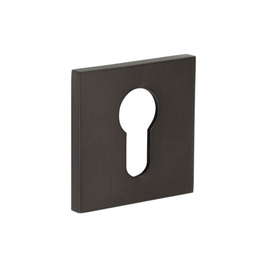 CR-U10 Dark Bronze Euro Keyway Square Rose Escutcheon
