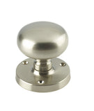 Jedo Mushroom Mortice Door Knobs 60mm Diameter Satin Nickel