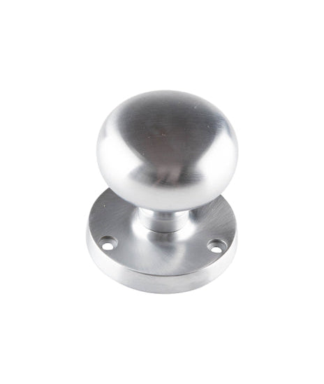Jedo Mushroom Mortice Door Knobs 60mm Diameter Satin Chrome