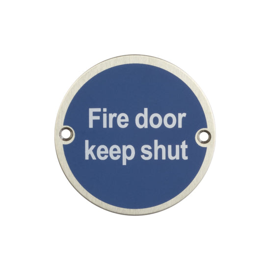 Stainless Steel Fire Door Keep Shut 75mm Satin Stainless Steel