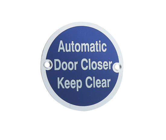 Stainless Steel Automatic Door Closer Keep Clear 75mm Satin Anodised Aluminium