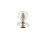 Jedo Reeded Mortice Door Knobs 62mm Polished Nickel