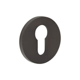 CR-S10 Dark Bronze Euro Keyway Round Rose Escutcheon
