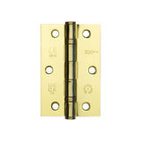 Jedo Steel Ball Bearing Hinges 89x58mm 89x58x2mm Electro Brassed