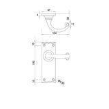 Antique Regal Suite Lever on Plate
