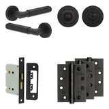 Complete Bloom Door Handle Pack - Bathroom - Black