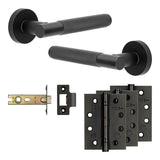 Complete Bari Door Handle Pack - Internal Doors - Black
