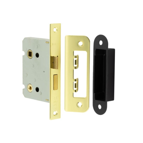 Jedo Kontrax Bathroom locks with Square Forend & Radiused Strike Plate