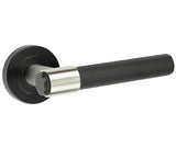 Nero T-Bar Knurled Black Door Handle