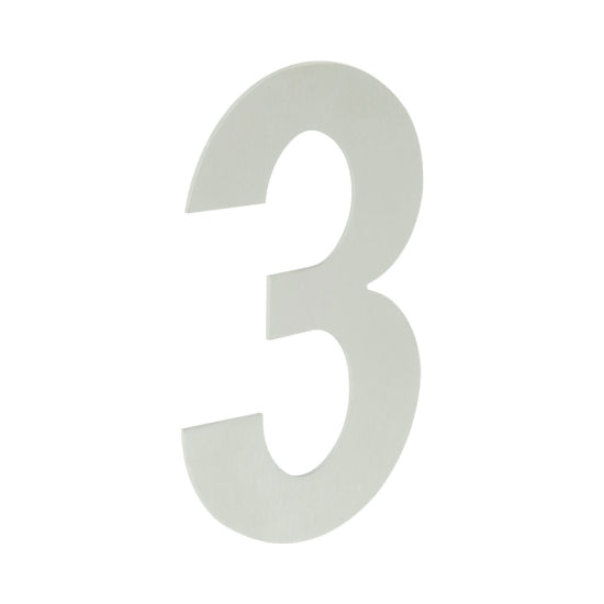 Numerals Satin Stainless Steel Finish
