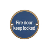 Stainless Steel Fire Door Locked