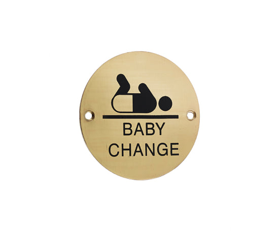 Stainless Steel Baby Change Symbol