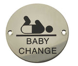 Stainless Steel Baby Change Symbol