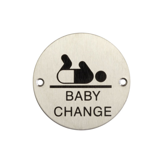 Stainless Steel Baby Change Symbol