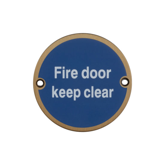 Stainless Steel Fire Door Keep Clear