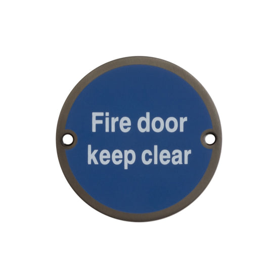Stainless Steel Fire Door Keep Clear