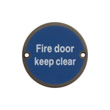 Stainless Steel Fire Door Keep Clear