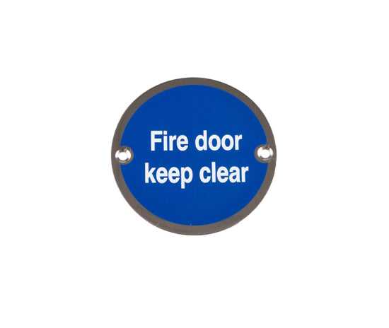 Stainless Steel Fire Door Keep Clear