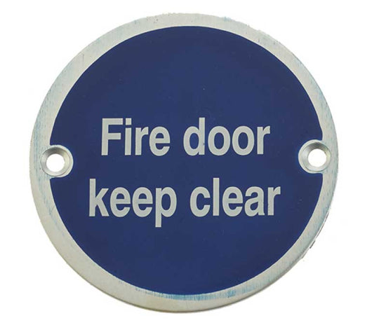 Stainless Steel Fire Door Keep Clear