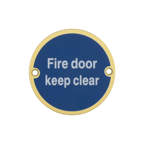 Stainless Steel Fire Door Keep Clear