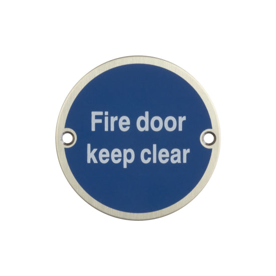 Stainless Steel Fire Door Keep Clear