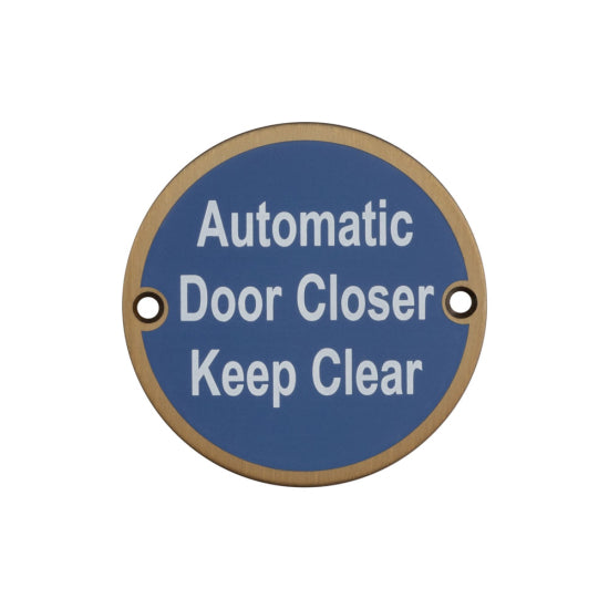 Stainless Steel Automatic Door Closer Keep Clear