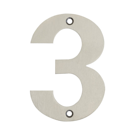 Numerals Satin Stainless Steel Finish