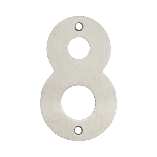 Numerals Satin Stainless Steel Finish