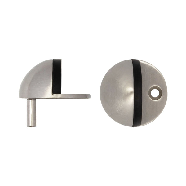 Satin Stainless Steel Oval Floor Mounted Door Stop