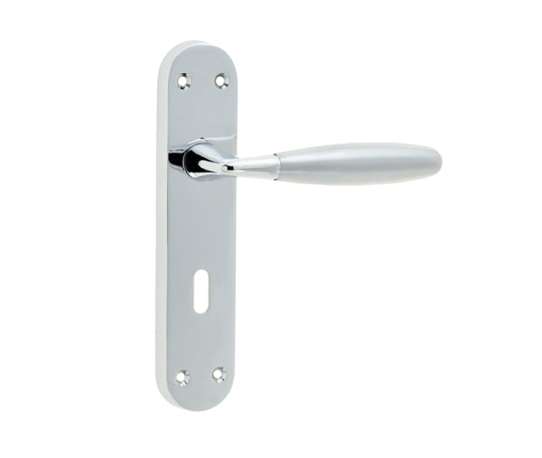 Stylo Suite Door Handle on Polished Chrome/Satin Chrome