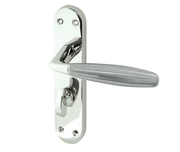 Stylo Suite Door Handle on Polished Chrome/Satin Chrome