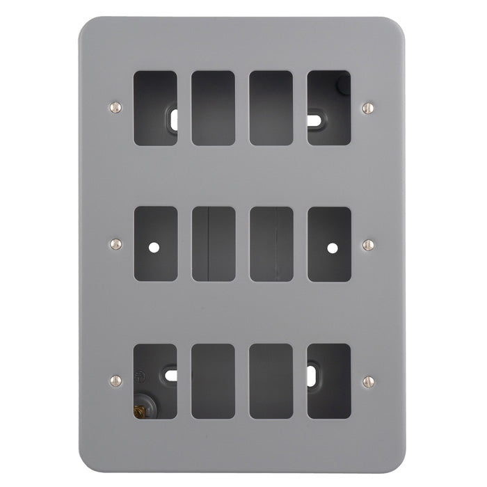 Metal Clad Grid Faceplate with Back Box