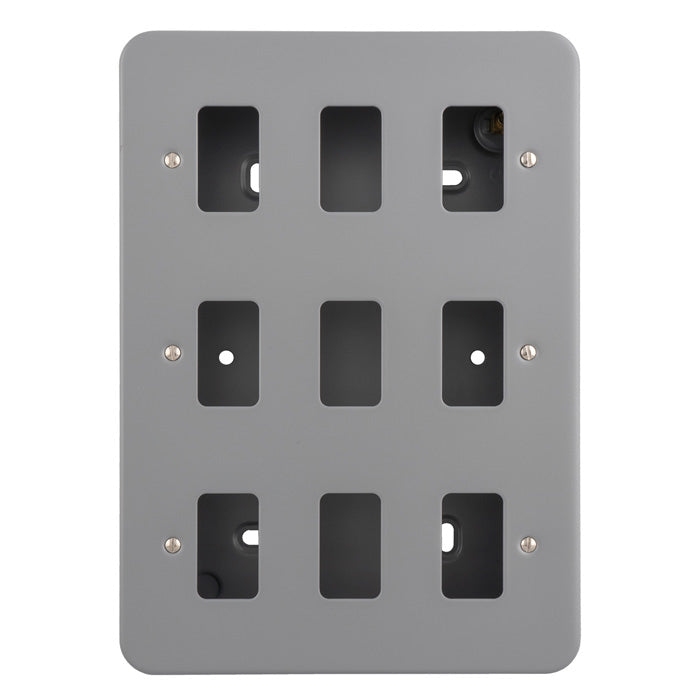 Metal Clad Grid Faceplate with Back Box
