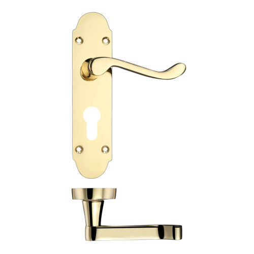 Project Oxford lever on euro backplate - 168mm x 42mm