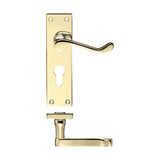Project Victorian scroll lever on euro backplate -150mm x 40mm