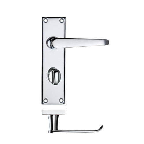 Project Victorian flat lever on bathroom backplate - 150 x 40mm