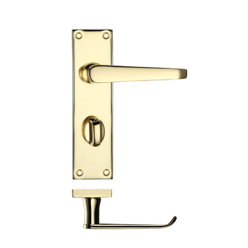 Project Victorian flat lever on bathroom backplate - 150 x 40mm